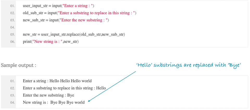 python-program-to-replace-single-or-multiple-character-substring-in-a