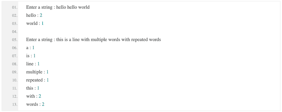 python find frequency of each word string