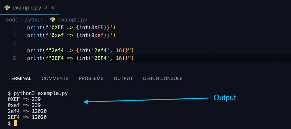 Python program to convert a hexadecimal value to decimal - CodeVsColor