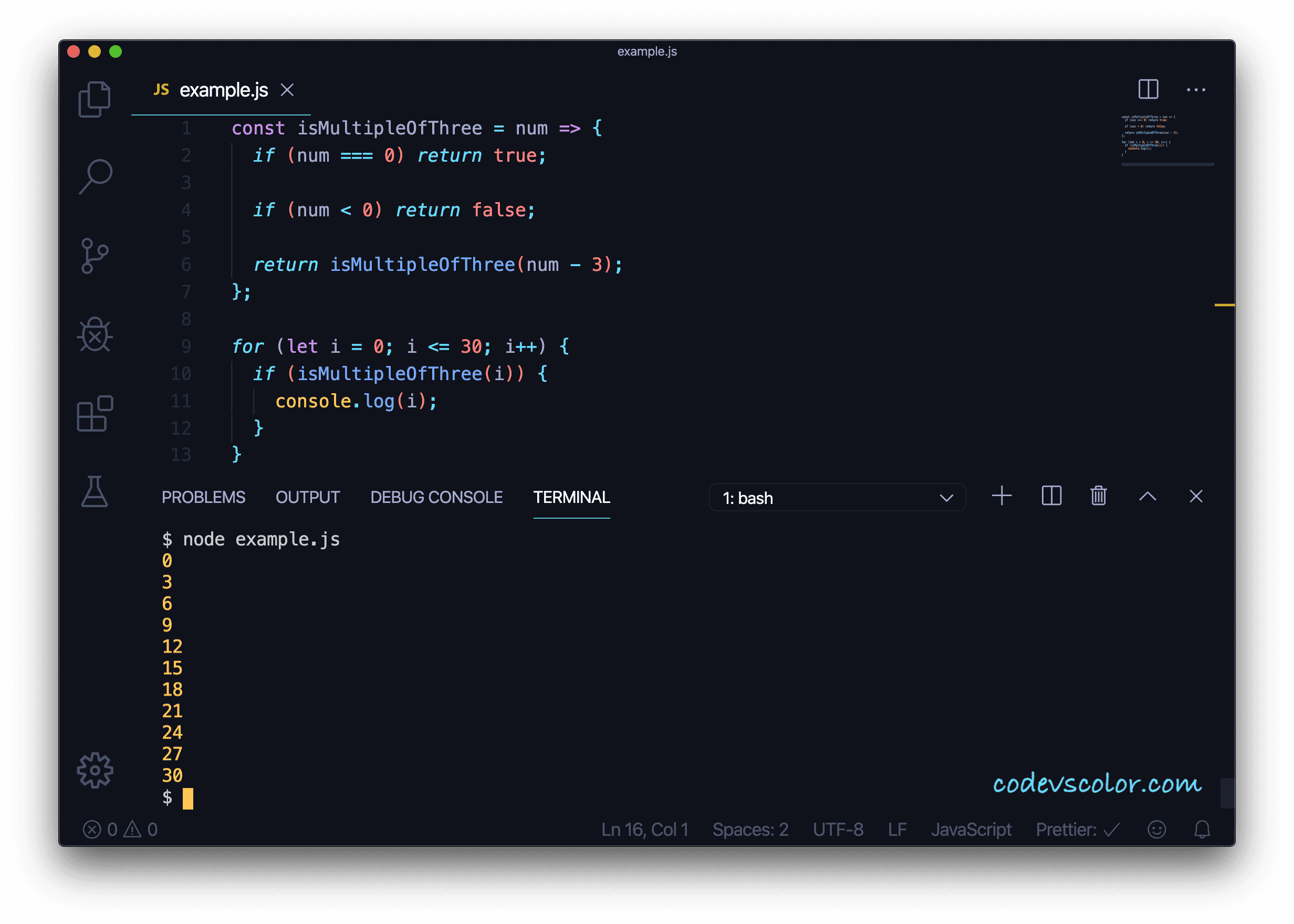 JavaScript Check If A Number Is Multiple Of 3 Without Using Modulo 