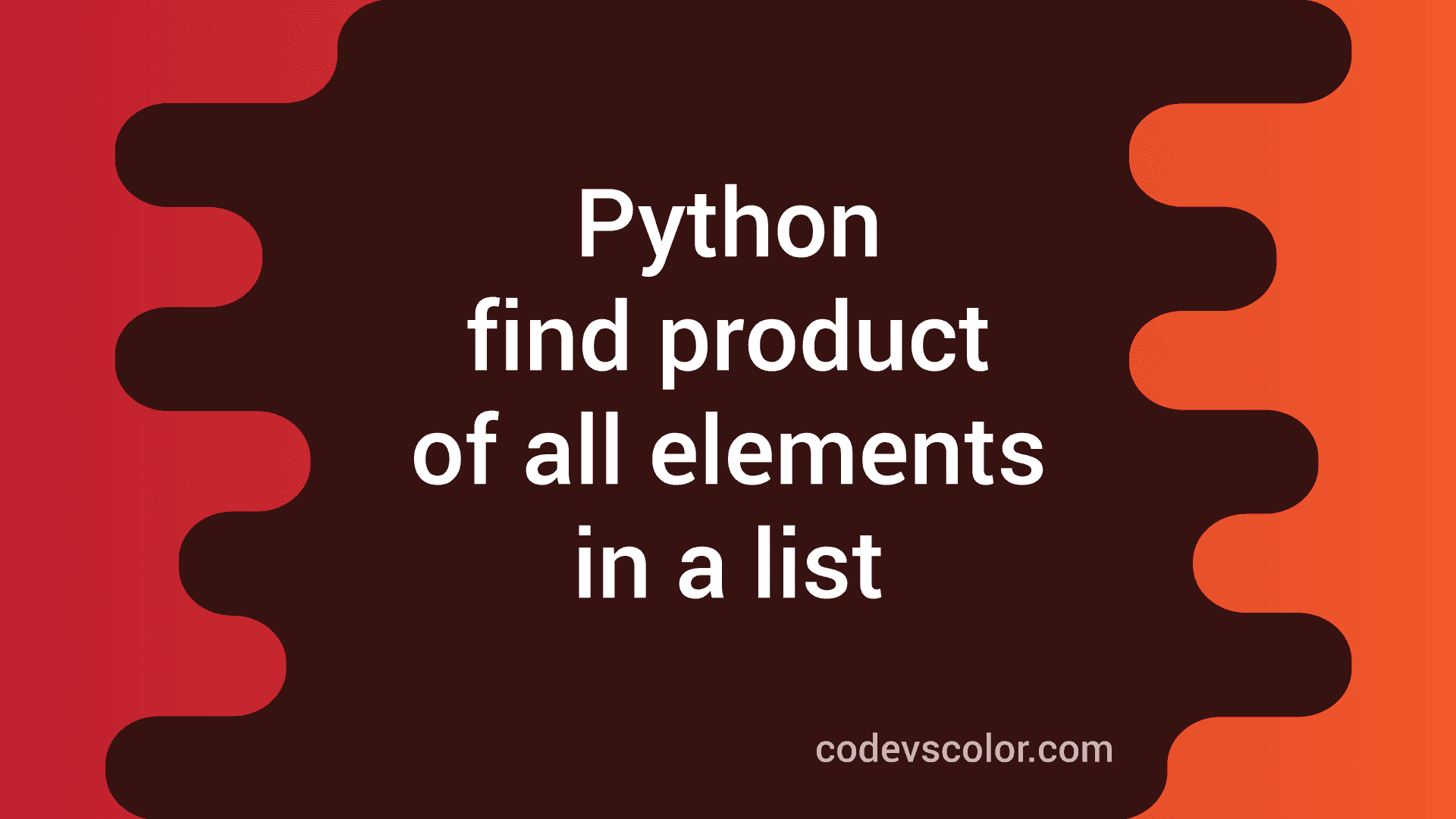 find product of all elements in list python