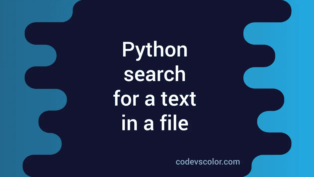 search in text file python