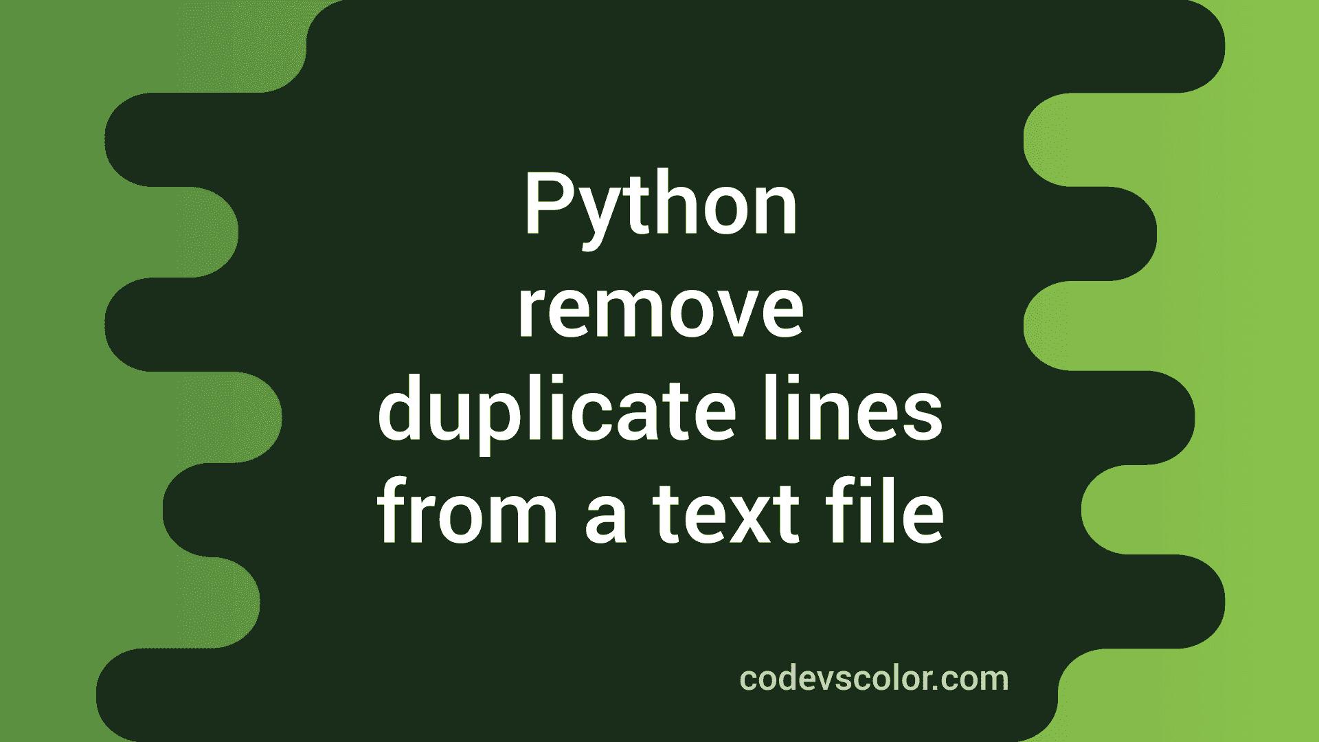 remove duplicate lines from text file python