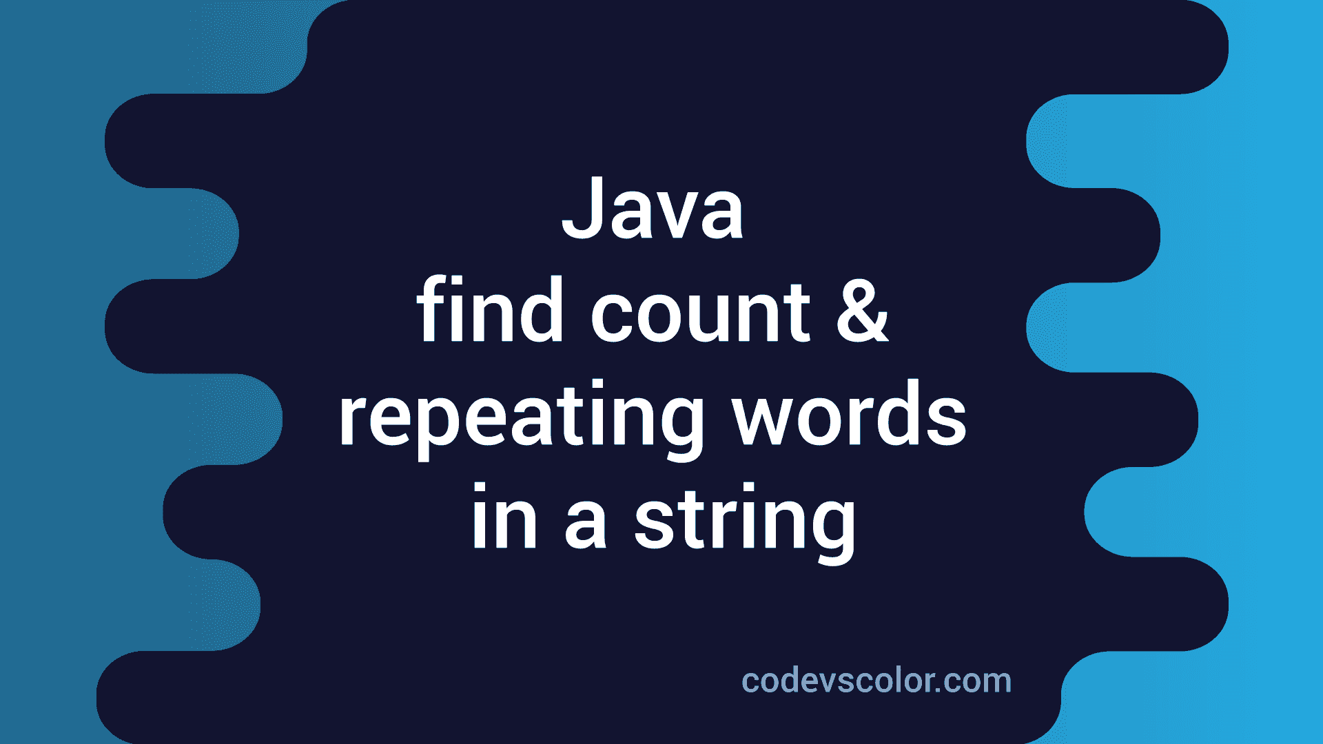 count of words in a string java