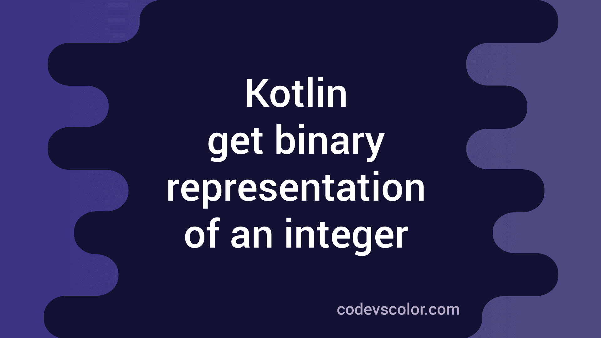 get binary representation