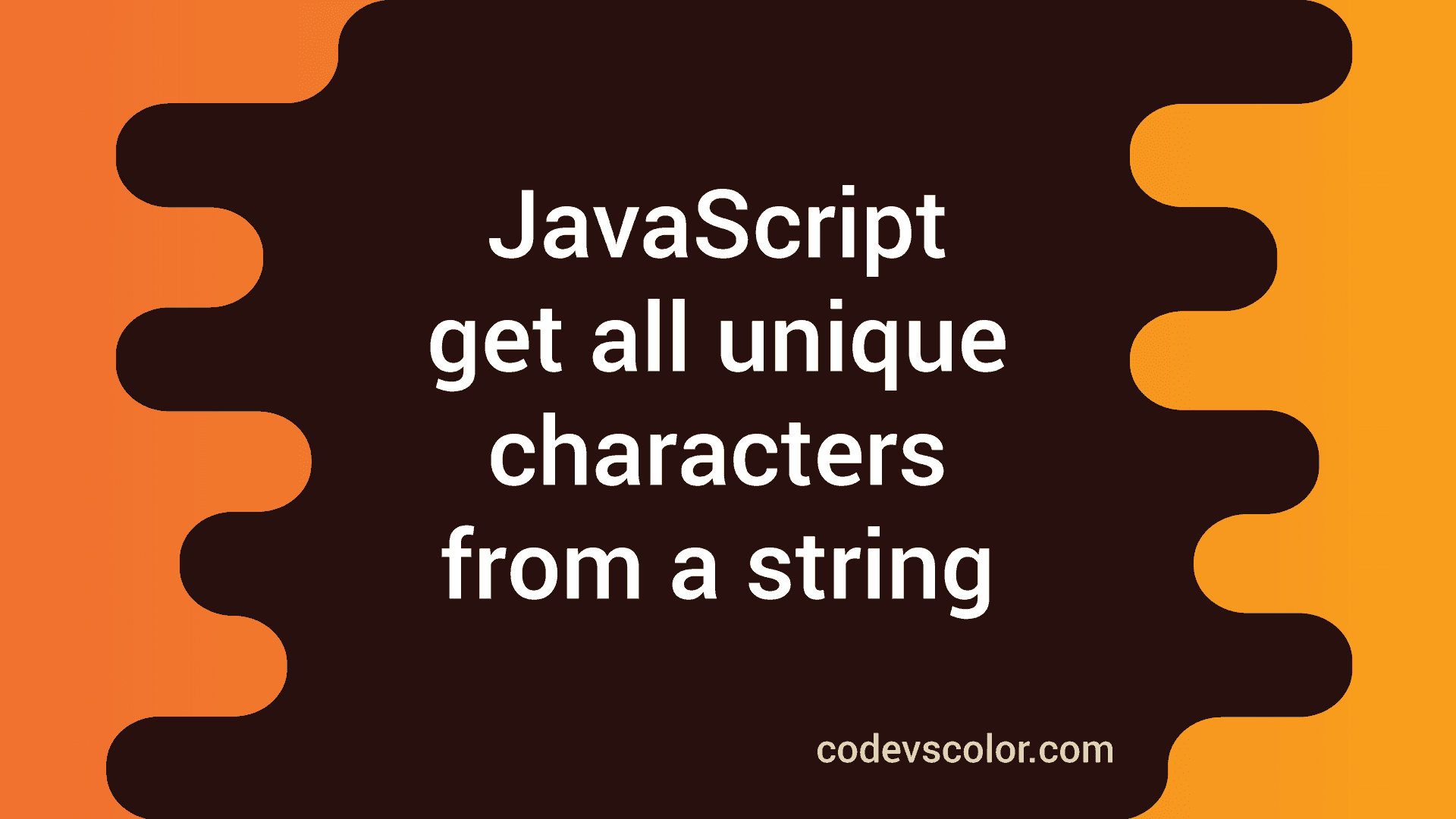 unique characters in a string javascript assignment expert